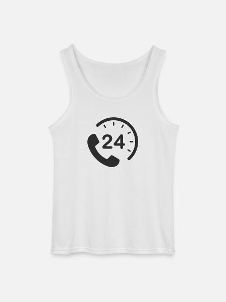 24/7 h Service - Gildan Men’s Tank Top - white