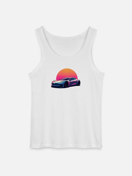 Electric Wave - Gildan Men’s Tank Top - white