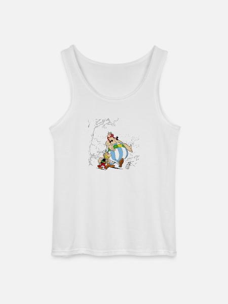 Asterix & Obelix con Dogmatix in the Wild - Canotta da uomo Gildan - bianco