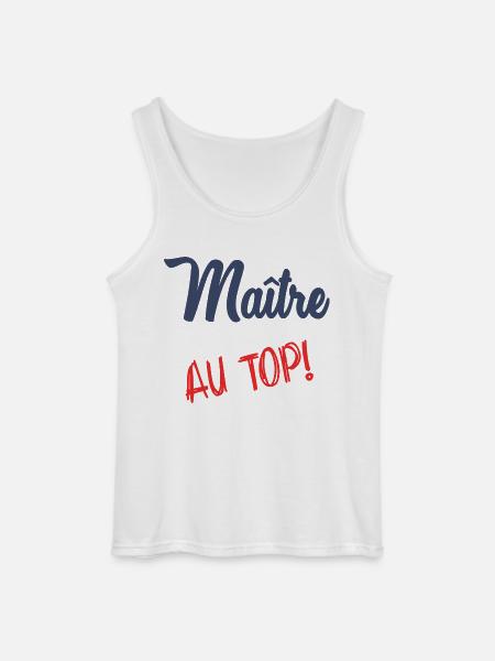 MASTER AT THE TOP - Gildan Men’s Tank Top - white