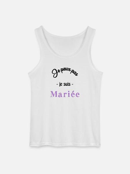 MARIEE. EVJF - Débardeur Gildan Homme - blanc