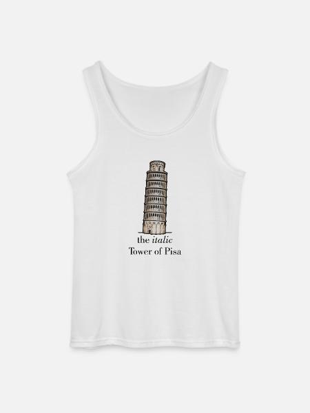 the italic Tower - Gildan Männer Tank Top - Weiß