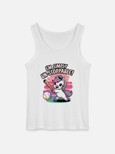 I'm Simply Un-stoppable! - Gildan Men’s Tank Top - white