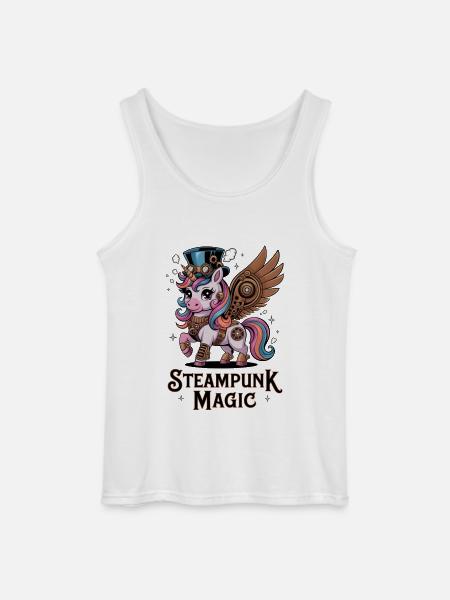Steampunk-Magie - Gildan Männer Tank Top - Weiß
