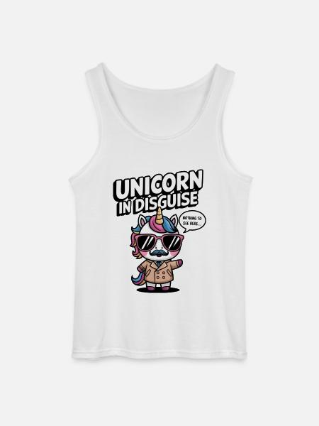 Unverkleidetes Einhorn - Gildan Männer Tank Top - Weiß