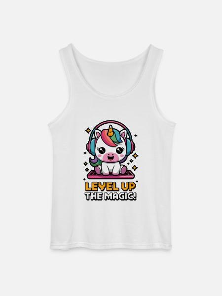 Level Up The Magic! - Gildan Men’s Tank Top - white