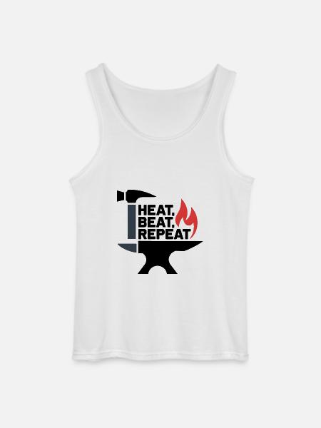 Heat, Beat, Repeat - Gildan Men’s Tank Top - white