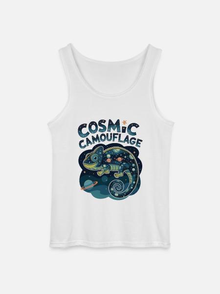 Cosmic Camouflage - Gildan Men’s Tank Top - white