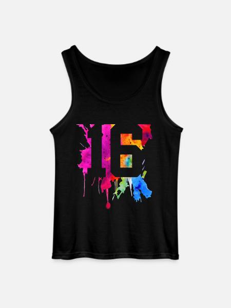 16 YEARS 16TH BIRTHDAY - Gildan Men’s Tank Top - black