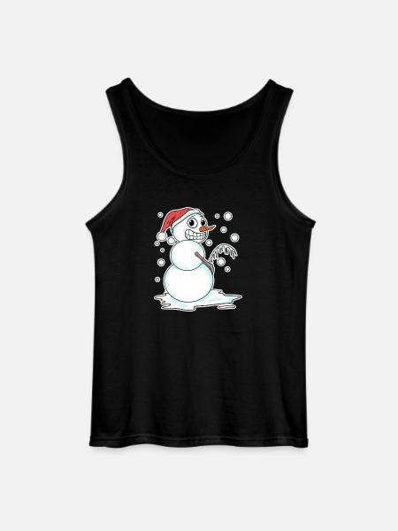 Snowman funny - Gildan Men’s Tank Top - black