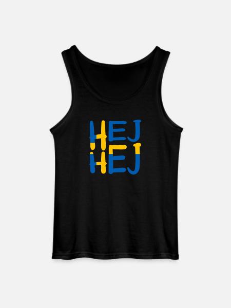 HEJ HEJ SWEDEN - Gildan Men’s Tank Top - black