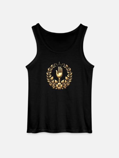 Gourmet Fork Logo - Gildan Men’s Tank Top - black
