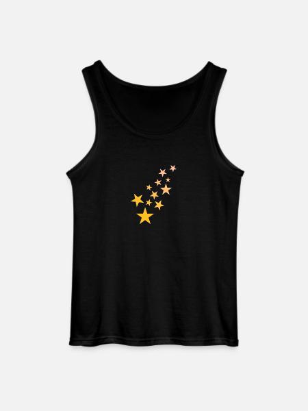 Star asterisk pattern starry sky - Gildan Men’s Tank Top - black