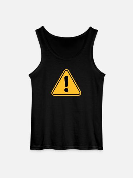 Warning sign / Exclamation point - Gildan Men’s Tank Top - black