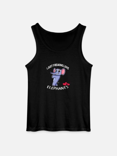 J'aime les éléphants - Débardeur Gildan Homme - noir