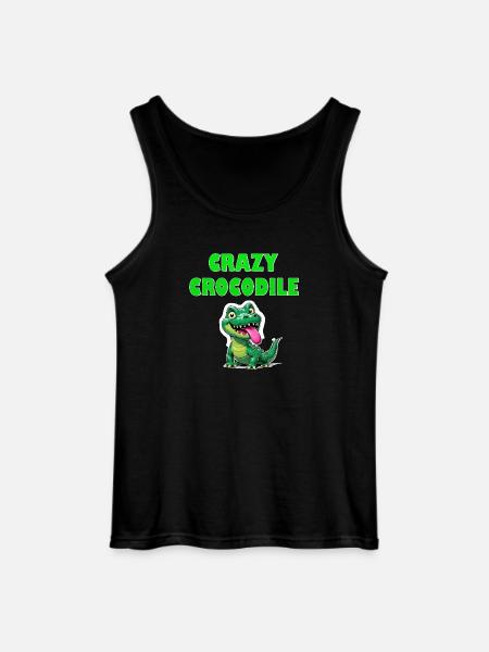 Crazy Crocodile - Gildan Men’s Tank Top - black