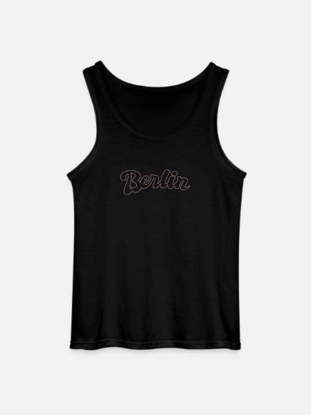 Berlin German Capital lettering - Gildan Men’s Tank Top - black