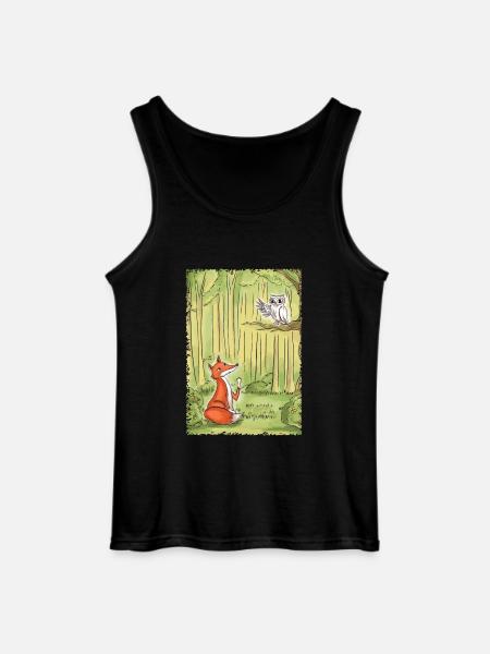 Waldgespräch: Fuchs und Eule - Gildan Männer Tank Top - Schwarz