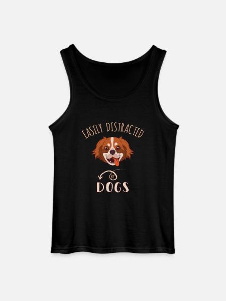 Easily Distracted By Dogs - Gildan Men’s Tank Top - black