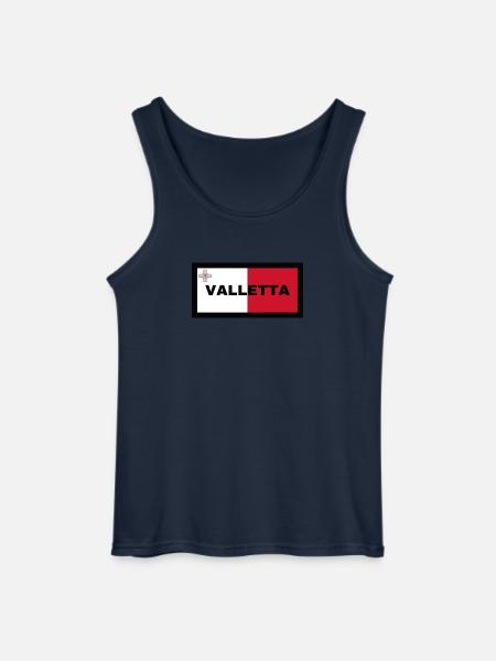 La Valette à Malte Drapeau - Débardeur Gildan Homme - marine