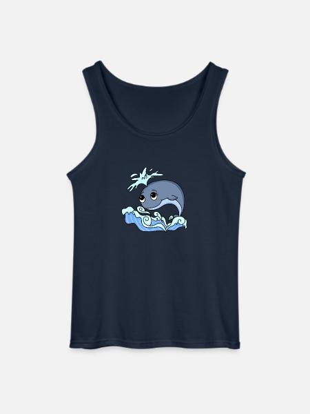 whale - Gildan Men’s Tank Top - navy