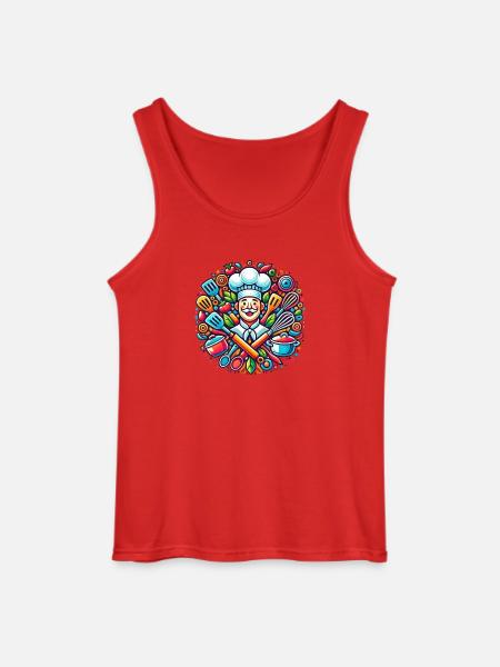 Chef Logo - Débardeur Gildan Homme - rouge