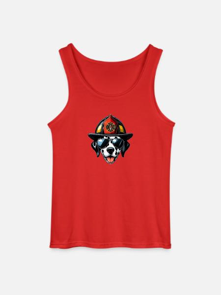 Dalmatiens des pompiers - Débardeur Gildan Homme - rouge