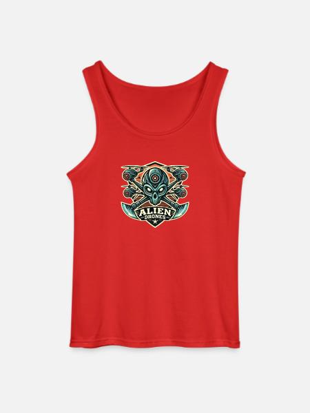 Alien Drones Logo - Gildan Männer Tank Top - Rot