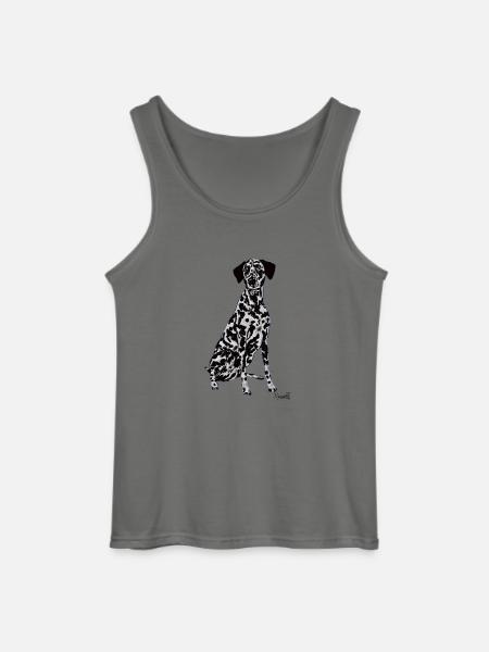Beautiful Dalmatian dog - Gildan Men’s Tank Top - charcoal grey