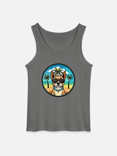 Braque Du Bourbonnais Hunderasse Cartoon Sonnenbrille - Gildan Männer Tank Top - Anthrazit