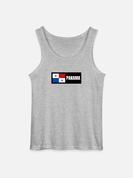 Panama Flagge - Gildan Männer Tank Top - Grau meliert