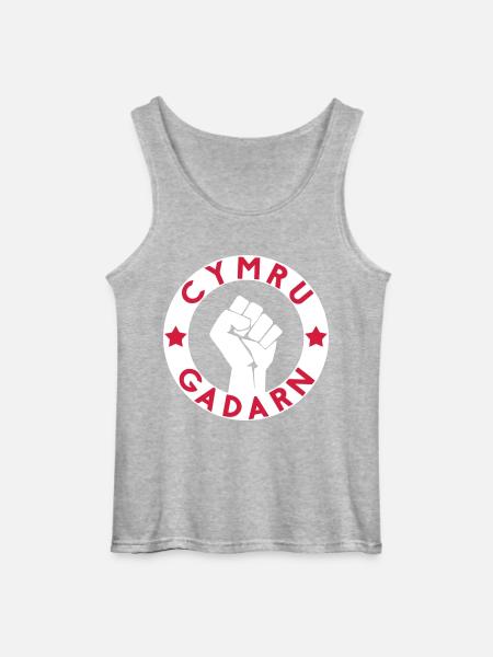 Cymru Gadarn - Gildan Männer Tank Top - Grau meliert
