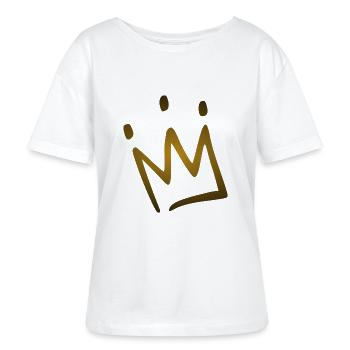 Krone - Stanley/Stella Relaxed Rundhals Frauen Bio-T-Shirt SERENA - Weiß - Vorne - Anna (173cm)