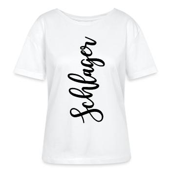 Schlager (Farbwechsel) - Stanley/Stella Relaxed Rundhals Frauen Bio-T-Shirt SERENA - Weiß - Vorne - Anna (173cm)