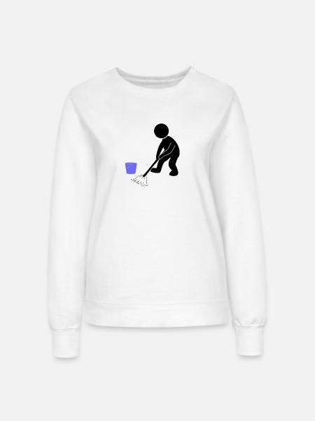 Putzen Putzmann Wischen - Frauen Sweatshirt - Weiß