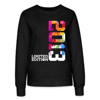 13. GEBURTSTAG LIMITED EDITION 2013 - Frauen Sweatshirt - Schwarz - Vorne - AI Model Female 172 light (172cm)