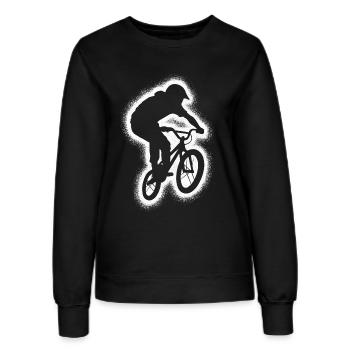 BMX Bike Stunt Jungen Fahrrad BMX Herren - Frauen Sweatshirt - Schwarz - Vorne - AI Model Female 172 light (172cm)