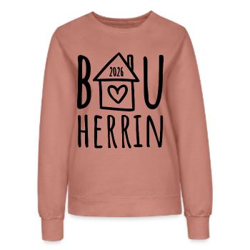 Bauherrin 2026 - Frauen Sweatshirt - Altrosa - Vorne - AI Model Female 172 dark (172cm)