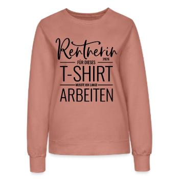 Rentnerin 2026 - Frauen Sweatshirt - Altrosa - Vorne - AI Model Female 172 dark (172cm)