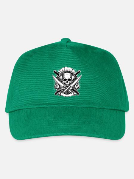 Küchenchef Totenkopf Logo - Kinder Basecap - Grün