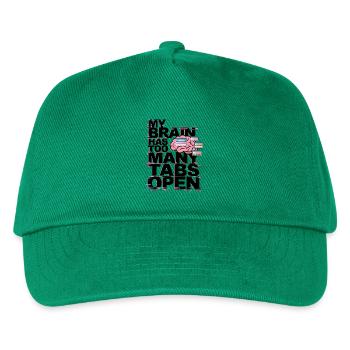 My Brain Has Too Many Tabs Open - Kids’ Baseball Cap - green - Front