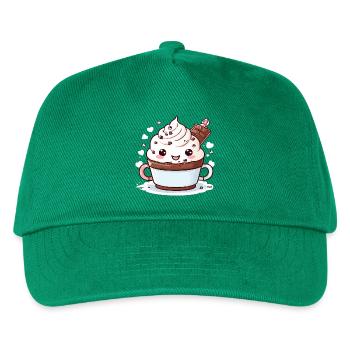 Charmanter Kakao-Begleiter - Kinder Basecap - Grün - Vorne
