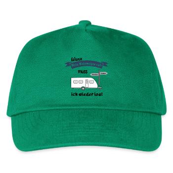 mein wohnwagen ruft - Kinder Basecap - Grün - Vorne