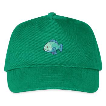 Napoleon Lippfisch Cartoon Kawaii Illustration - Kinder Basecap - Grün - Vorne