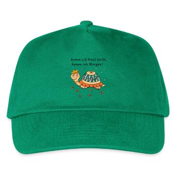Schildkröte, komm ich Heut nicht, komm ich Morgen - Kinder Basecap - Grün - Vorne