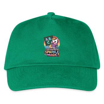 Teaching With Sparkle And Magic! - Kids’ Baseball Cap - green - Front