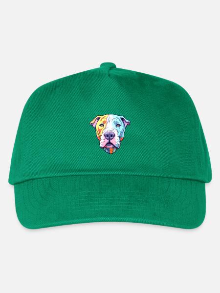Dogo Argentino Hunderasse Cartoon Kawaii Illustrati - Kinder Basecap - Grün