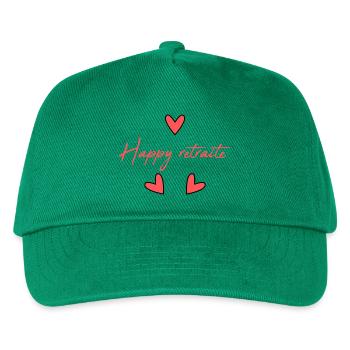 RETIREMENT. RETIREMENT. RETIRED. HAPPY RETIREMENT - Kids’ Baseball Cap - green - Front