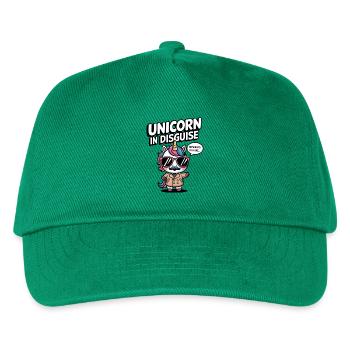 Unverkleidetes Einhorn - Kinder Basecap - Grün - Vorne