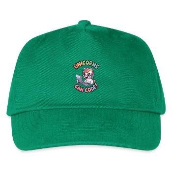 Unicorns Can Code! - Kids’ Baseball Cap - green - Front